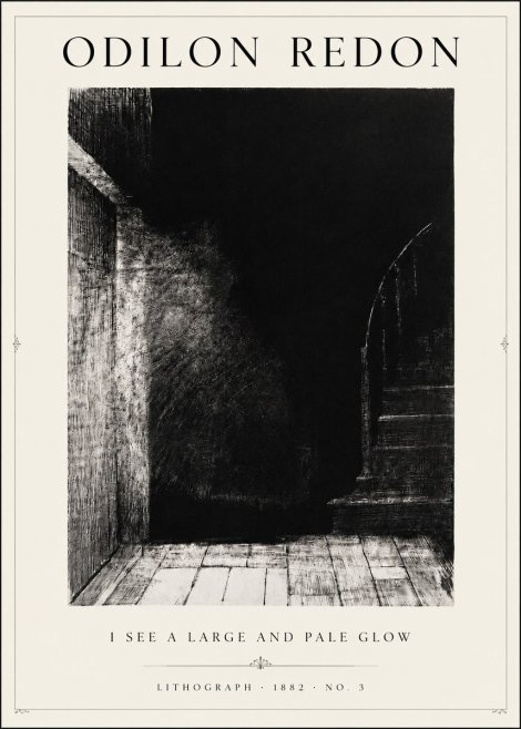 Odilon Redon I See a Large and Pale Glow No3 - Juliste
