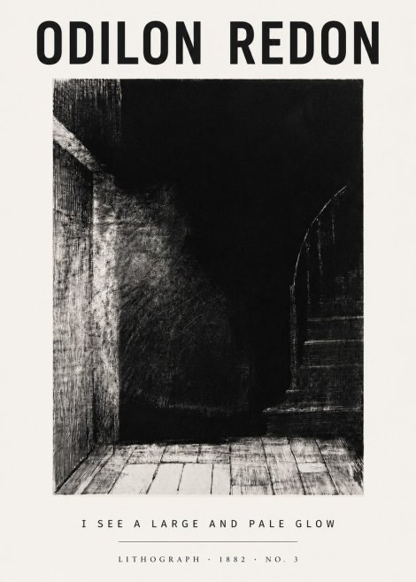Odilon Redon I See a Large and Pale Glow No5 - Juliste