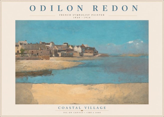 Odilon Redon Coastal Village No3 - Juliste
