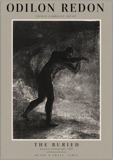 Odilon Redon The Buried No2 - Juliste
