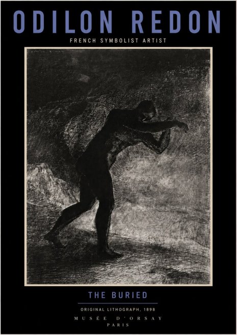 Odilon Redon The Buried No3 - Juliste