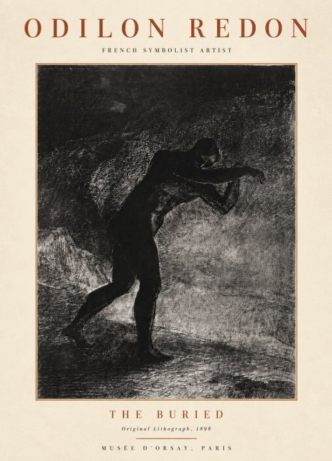 Odilon Redon The Buried No4 - Juliste