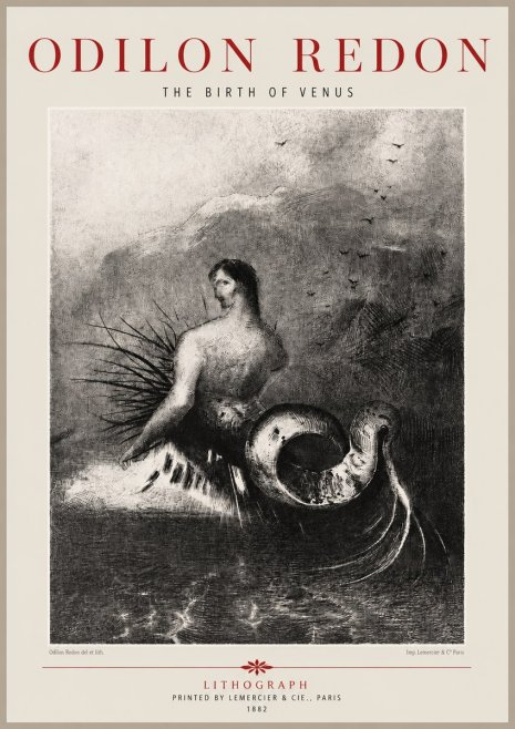 Odilon Redon The Birth of Venus No3 - Juliste