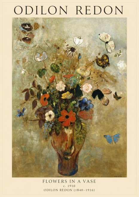 Odilon Redon Flowers in a Vase I No1 - Juliste