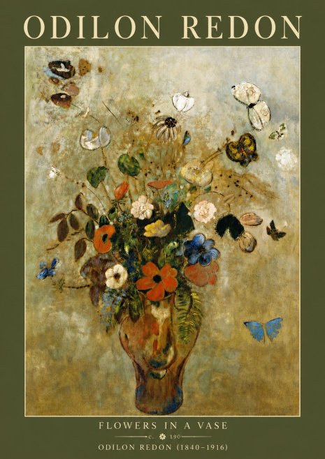 Odilon Redon Flowers in a Vase I No4 - Juliste