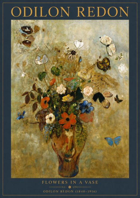 Odilon Redon Flowers in a Vase I No6 - Juliste