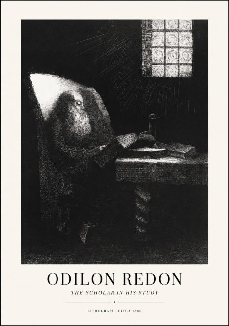 Odilon Redon The Scholar in His Study No1 - Juliste