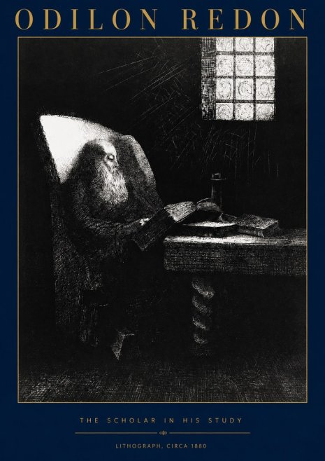 Odilon Redon The Scholar in His Study No2 - Juliste