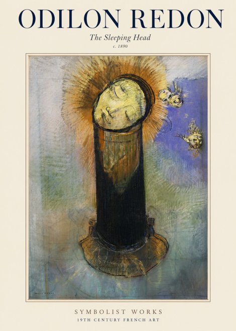 Odilon Redon The Sleeping Head No1 - Juliste