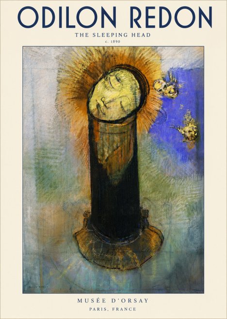 Odilon Redon The Sleeping Head No5 - Juliste
