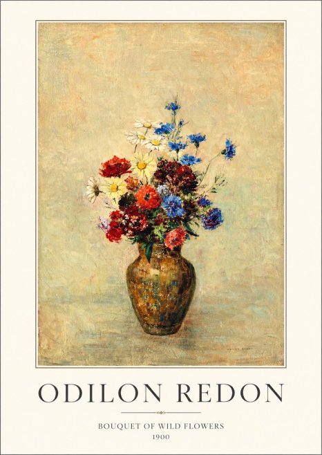 Odilon Redon Bouquet of Wild Flowers I No1 - Juliste