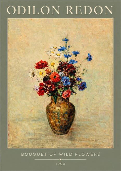 Odilon Redon Bouquet of Wild Flowers I No2 - Juliste