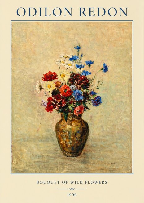 Odilon Redon Bouquet of Wild Flowers I No3 - Juliste