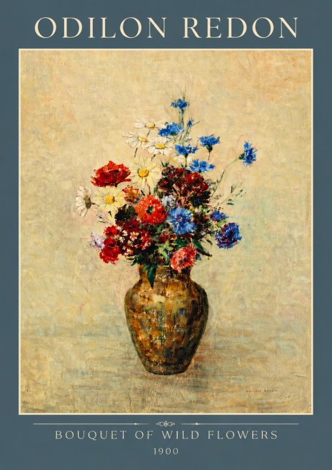 Odilon Redon Bouquet of Wild Flowers I No4 - Juliste