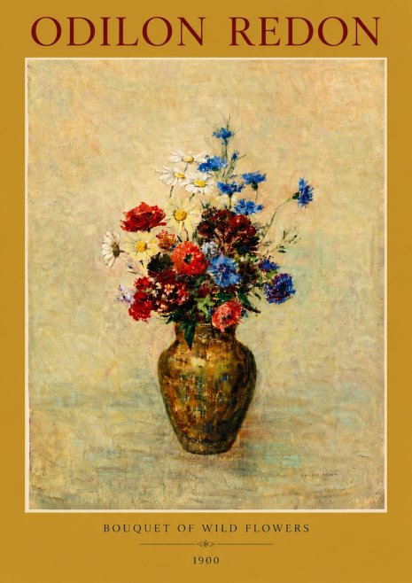Odilon Redon Bouquet of Wild Flowers I No6 - Juliste