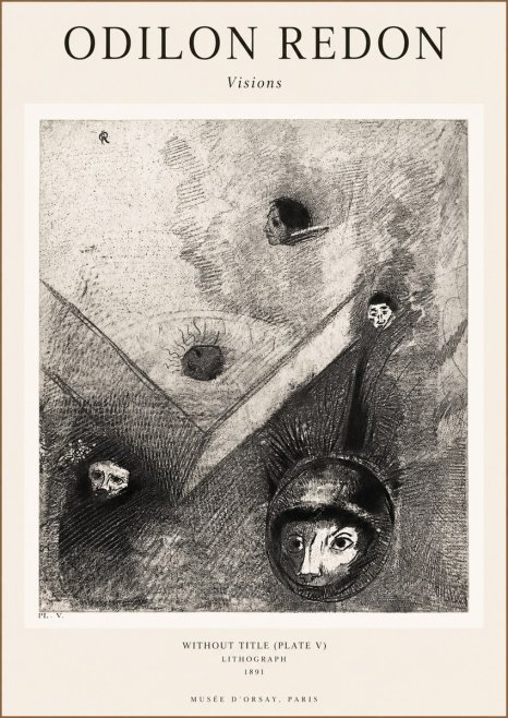 Odilon Redon Without Title (Plate V) No1 - Juliste