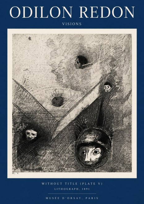 Odilon Redon Without Title (Plate V) No3 - Juliste