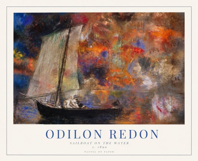 Odilon Redon Sailboat on the Water No1 - Juliste