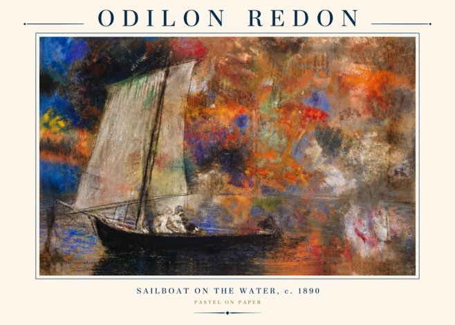 Odilon Redon Sailboat on the Water No3 - Juliste