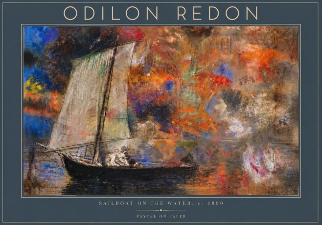 Odilon Redon Sailboat on the Water No4 - Juliste