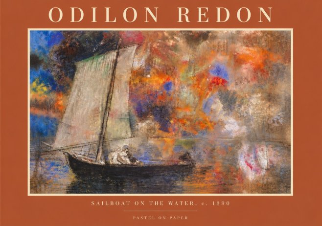Odilon Redon Sailboat on the Water No6 - Juliste