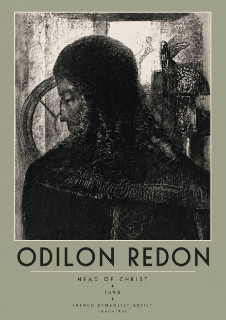 Odilon Redon Head of Christ II No2 - Juliste