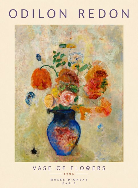 Odilon Redon Vase of Flowers No6 - Juliste