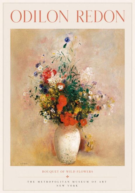 Odilon Redon Bouquet of Wild Flowers II No1 - Juliste
