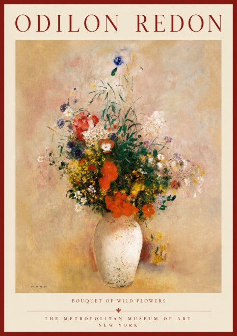 Odilon Redon Bouquet of Wild Flowers II No3 - Juliste
