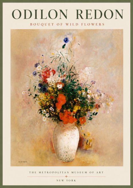 Odilon Redon Bouquet of Wild Flowers II No5 - Juliste