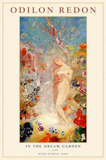 Odilon Redon In the Dream Garden No3 - Juliste