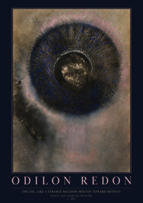 Odilon Redon The Eye, Like a Strange Balloon Mounts Toward Infinity No2 - Juliste