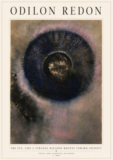 Odilon Redon The Eye, Like a Strange Balloon Mounts Toward Infinity No5 - Juliste