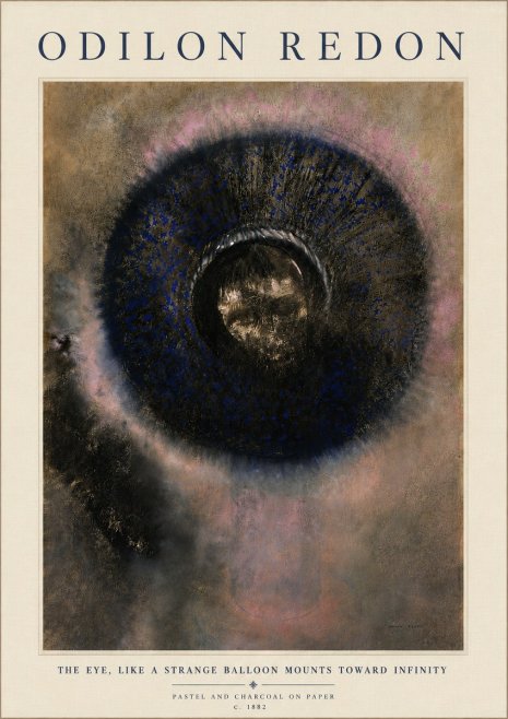 Odilon Redon The Eye, Like a Strange Balloon Mounts Toward Infinity No6 - Juliste