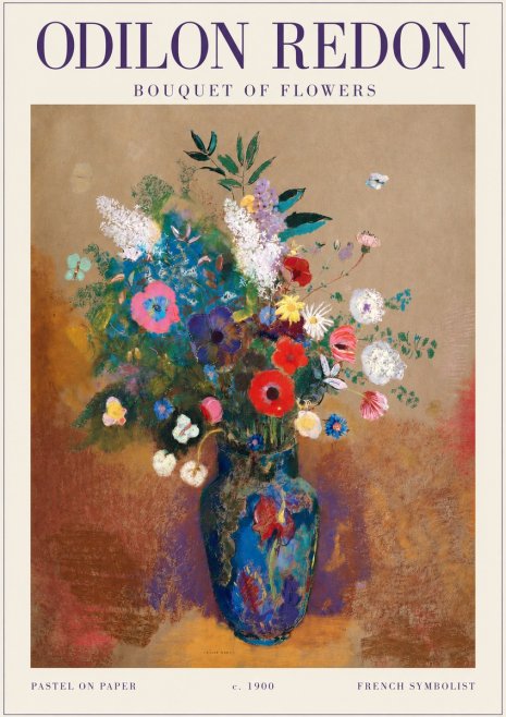 Odilon Redon Bouquet of Flowers No3 - Juliste