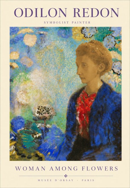 Odilon Redon Woman Among Flowers No3 - Juliste