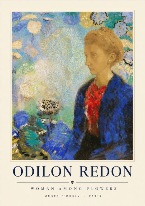 Odilon Redon Woman Among Flowers No4 - Juliste