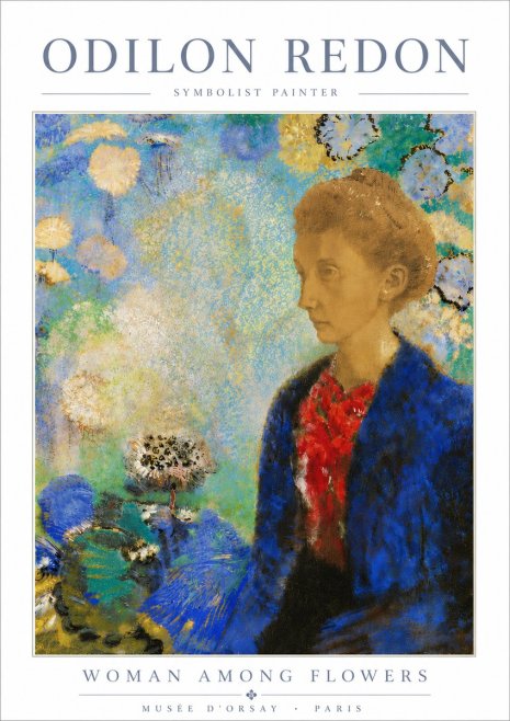 Odilon Redon Woman Among Flowers No6 - Juliste
