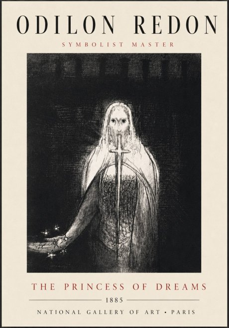 Odilon Redon The Princess of Dreams No3 - Juliste