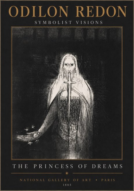 Odilon Redon The Princess of Dreams No4 - Juliste