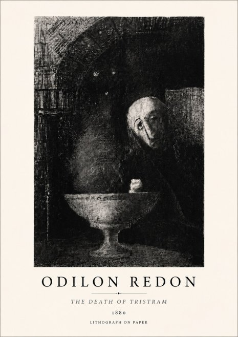 Odilon Redon The Death of Tristram No5 - Juliste