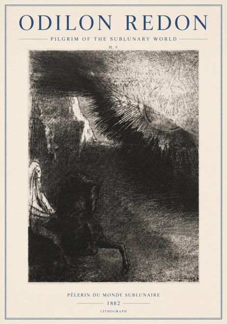 Odilon Redon Pèlerin Du Monde Sublunaire No3 - Juliste
