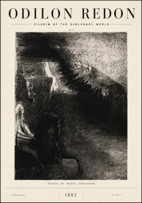 Odilon Redon Pèlerin Du Monde Sublunaire No6 - Juliste