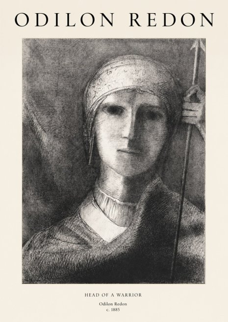 Odilon Redon Head of a Warrior No1 - Juliste