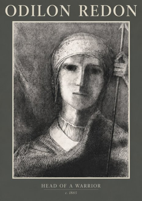 Odilon Redon Head of a Warrior No2 - Juliste