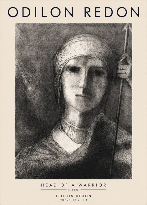 Odilon Redon Head of a Warrior No3 - Juliste