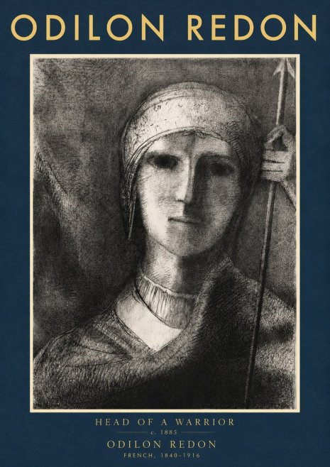 Odilon Redon Head of a Warrior No4 - Juliste