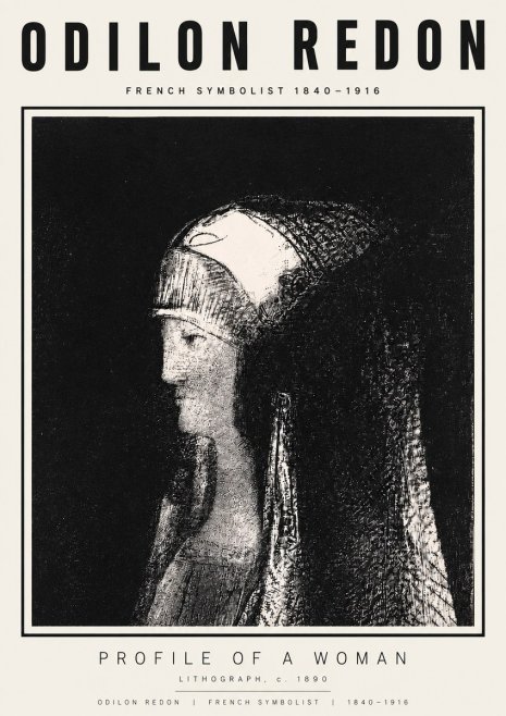 Odilon Redon Profile of a Woman No3 - Juliste