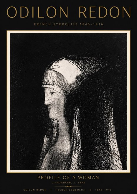 Odilon Redon Profile of a Woman No6 - Juliste