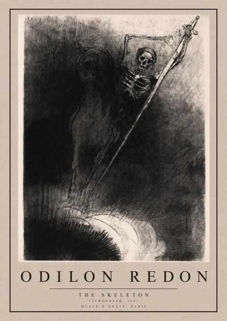 Odilon Redon The Skeleton No3 - Juliste